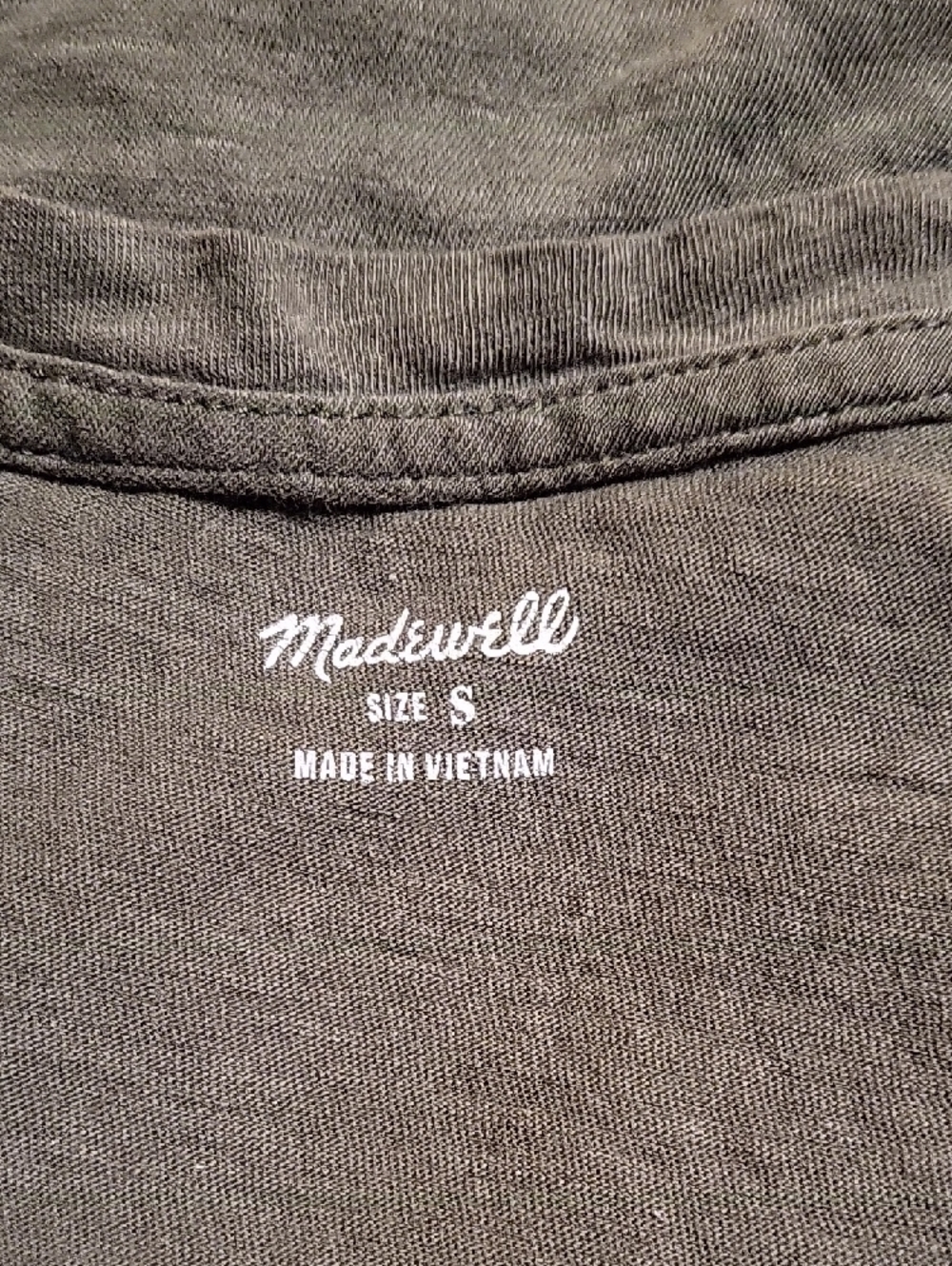 Madewell Olive Green V-Neck Pocket Tank Top Small Sleeveless Casual Tee - Picture 2 of 7